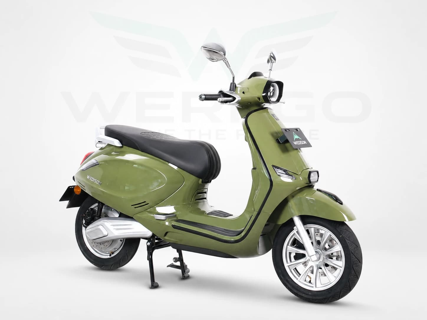 Wedison Athena electric motorcycle available for rent through Werigo in Bali, main product photo